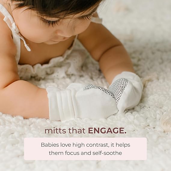 Stay-on scratch mitts