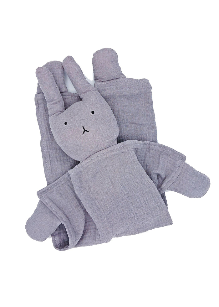 Grey 100% Organic Cotton Rabbit Comforter