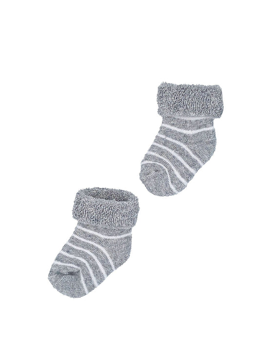 Grey With White Stripe Stay on Towelling Premature Baby Socks Socks Little Mouse Baby Clothing & Gifts 