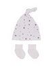 Premature Baby Knotted Hat and Socks Set - Grey Stars - Hat, Mitts & Booties Set - Little Mouse Baby Clothing & Gifts