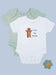 'I love Daddy' Teddy Motif White Bodysuit & Plain Sage Bodysuit Set Sleepsuit / Babygrow Little Dreamer 