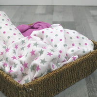 100% Pure Cotton Muslin - 70cm x 70cm - Stars (One Muslin) Muslinz