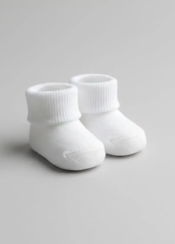 White Premature Baby Socks