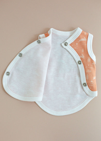 Incubator Vest & Knotted Hat Set, Leaping Bunnies Incubator Vest & Hat Set Tiny & Small 