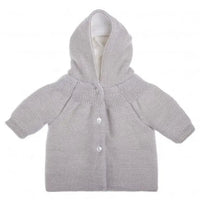Grey Knitted Baby Jacket Cardigan / Jacket La Manufacture de Layette 
