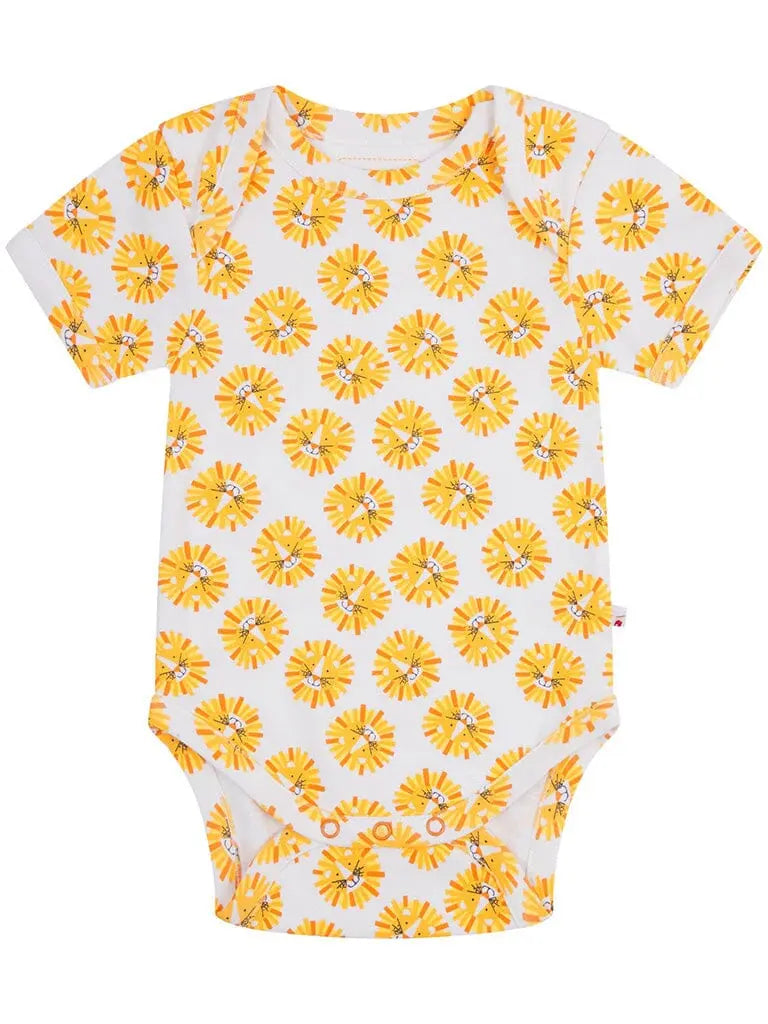 Piccalilly Short Sleeve Baby Bodysuit - Lion Bodysuit / Vest Piccalilly 