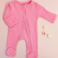 Footed Premature Baby Sleepsuit, Zips & Mitts - Candy Pink Sleepsuit / Babygrow Little Dreamer 