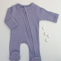 Premature Baby Blue Textured Sleepsuit Sleepsuit / Babygrow Little Dreamer 