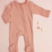 Premature Baby Dusky Pink Textured Sleepsuit Sleepsuit / Babygrow Little Dreamer 