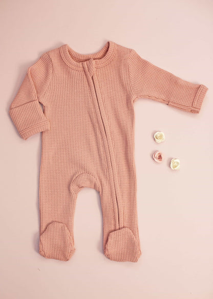 Premature Baby Dusky Pink Textured Sleepsuit Sleepsuit / Babygrow Little Dreamer 