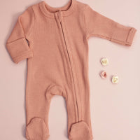 Premature Baby Sleepsuit With 2 Zips & Mitts - Dusky Pink Sleepsuit / Babygrow Little Dreamer 