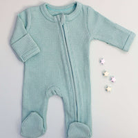 Premature Baby Mint Green Textured Sleepsuit Sleepsuit / Babygrow Little Dreamer 