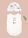 Organic Cotton Hat & Incubator Vest Set with 'Little and Loved' Flower Print. Bodysuit / Vest Little Dreamer 