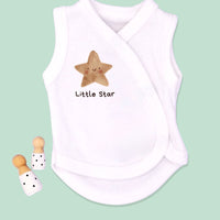 Little Star, Incubator Vest, White, 100% Cotton Bodysuit / Vest Tiny & Small 