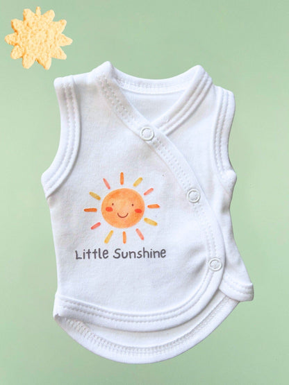 Little Sunshine, Incubator Vest, Cream, 100% Cotton Bodysuit / Vest Tiny & Small 