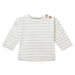 Long Sleeve Stripe Top, Whisper White - Organic Cotton Top / T-shirt Noppies 