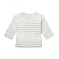 Long Sleeve Stripe Top, Whisper White - Organic Cotton Top / T-shirt Noppies 