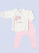 100% Cotton Premature Top & Trouser Set - Pink Geranium Choice of trousers Top & Trousers Tiny & Small 3-5lb Pink Trousers 