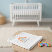 'Little Miracle' 100% Pure Cotton Muslin - 70cm x 70cm Muslin Little Mouse Baby Clothing & Gifts 