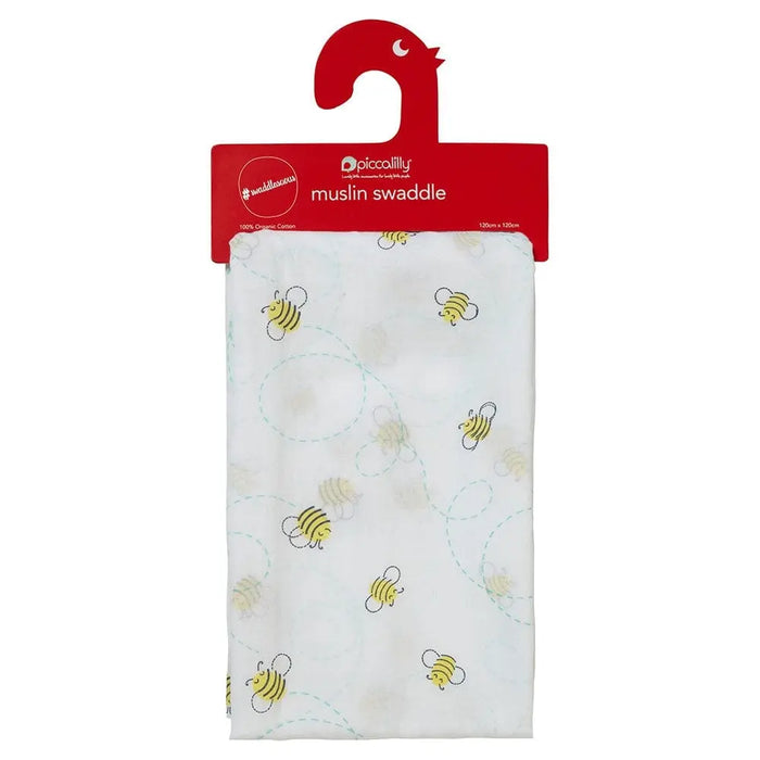 Piccalilly Muslin Swaddle - Honey Bee