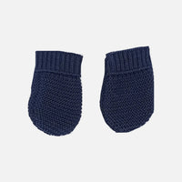 Navy Knitted Gloves/Mittens Mittens La Manufacture de Layette 