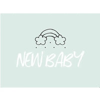 Cards & Message Cards & Gift Wrap Little Mouse Baby Clothing & Gifts New Baby Rainbow Blue 