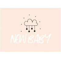 Cards & Message Cards & Gift Wrap Little Mouse Baby Clothing & Gifts New Baby Star Cloud Pink 