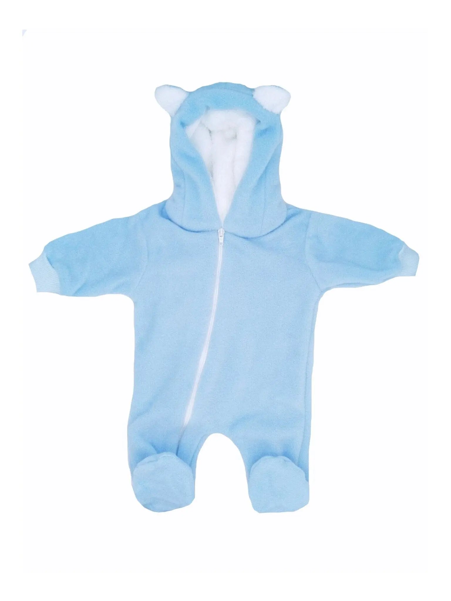 Blue Fleece Pramsuit Little Lumps