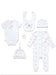 'Hello Little One Animals' 5 Piece Layette Gift Set. Rock a Bye Baby