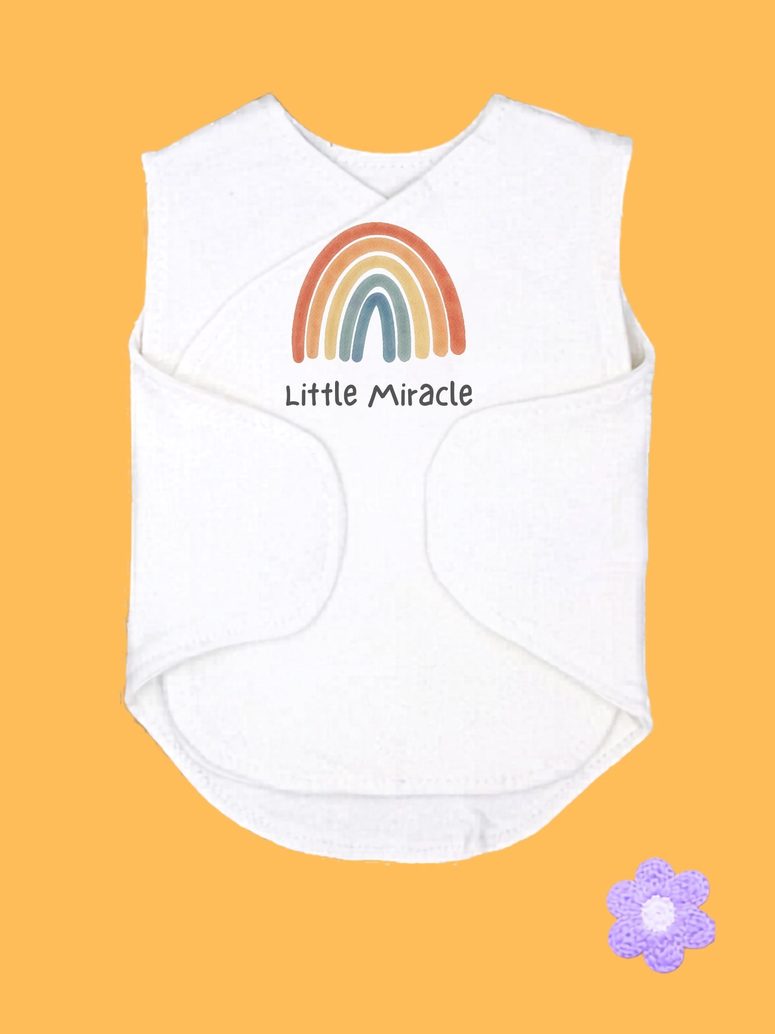 'Little Miracle' Incubator Vest With Velcro Closures Bodysuit / Vest Little Dreamer 