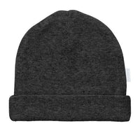 Organic Cotton Ribbed Hat - Dark Grey Melange Hat Noppies 