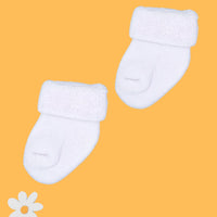 White Stay-on Towelling Premature Baby Socks Socks Little Mouse Baby Clothing & Gifts 
