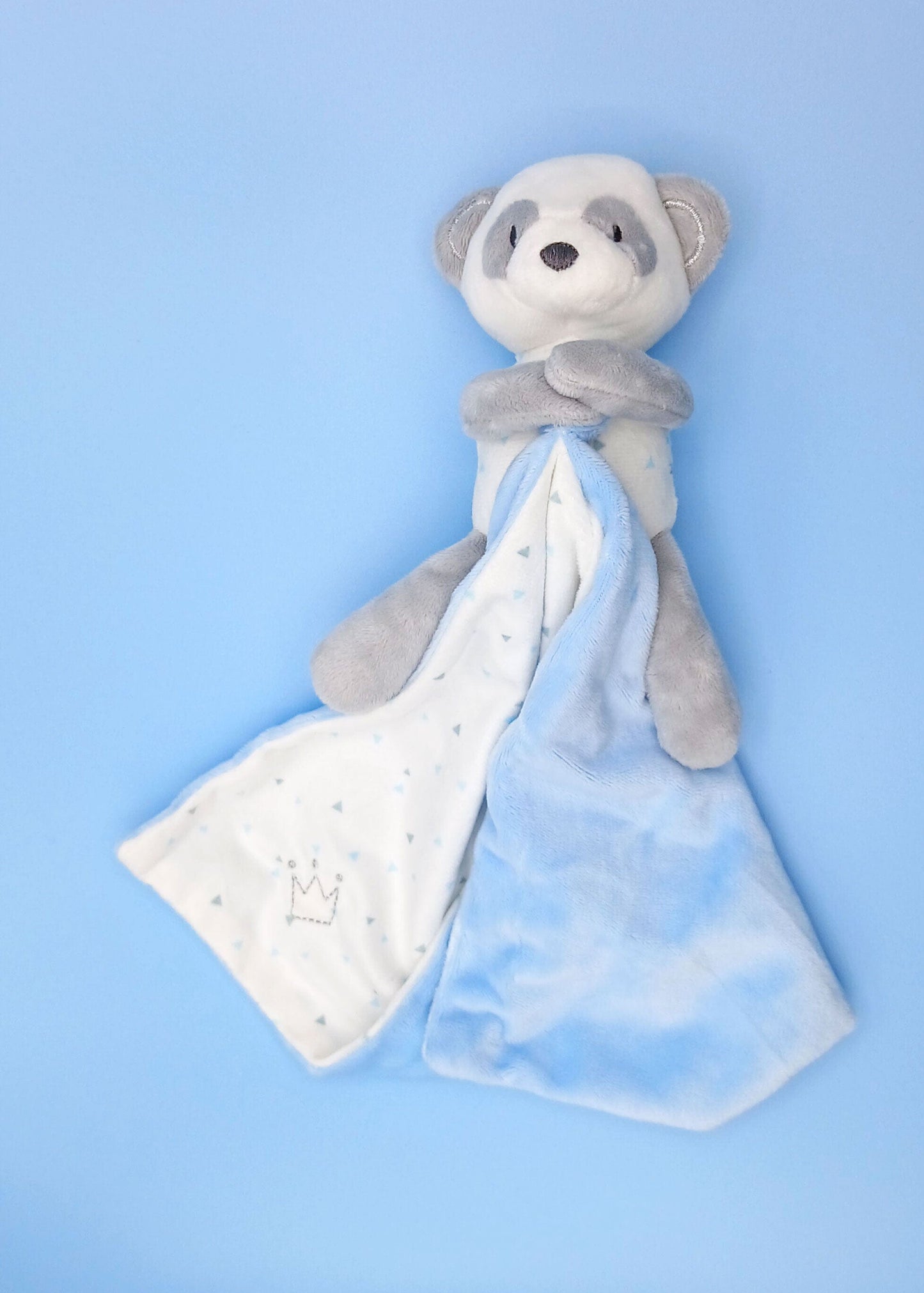 Baby Panda Comforter - Blue - 24cm Comforter Snuggle Baby 