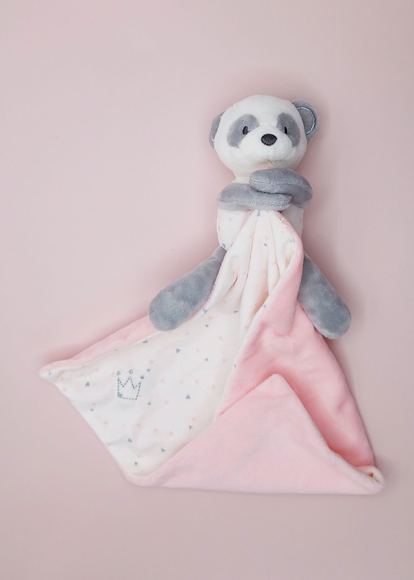 Baby Panda Comforter - Pink - 24cm Comforter Snuggle Baby 