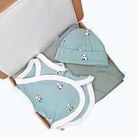 Panda Gift Box - Incubator Vest, Hat & Muslin Gift Set Little Mouse Baby Clothing & Gifts 