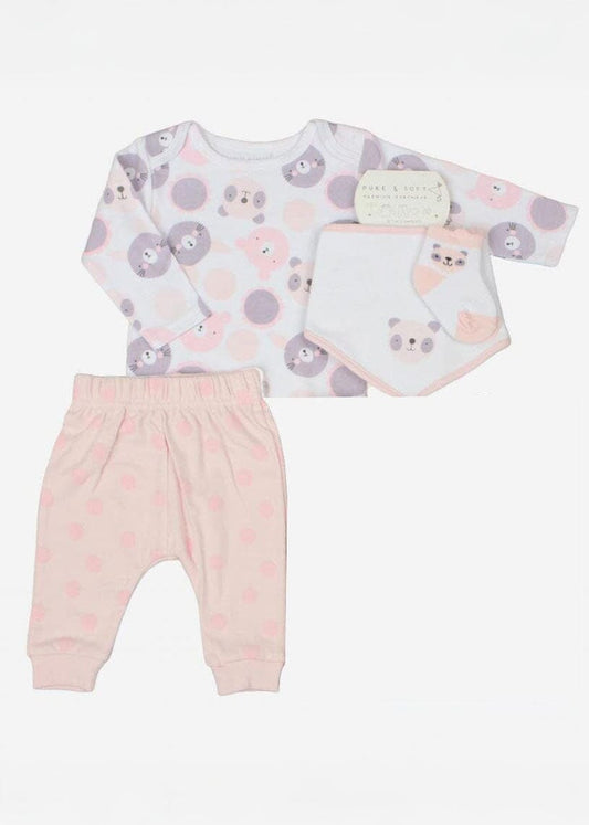Bear 4 Piece Gift Set Set Pure & Soft 