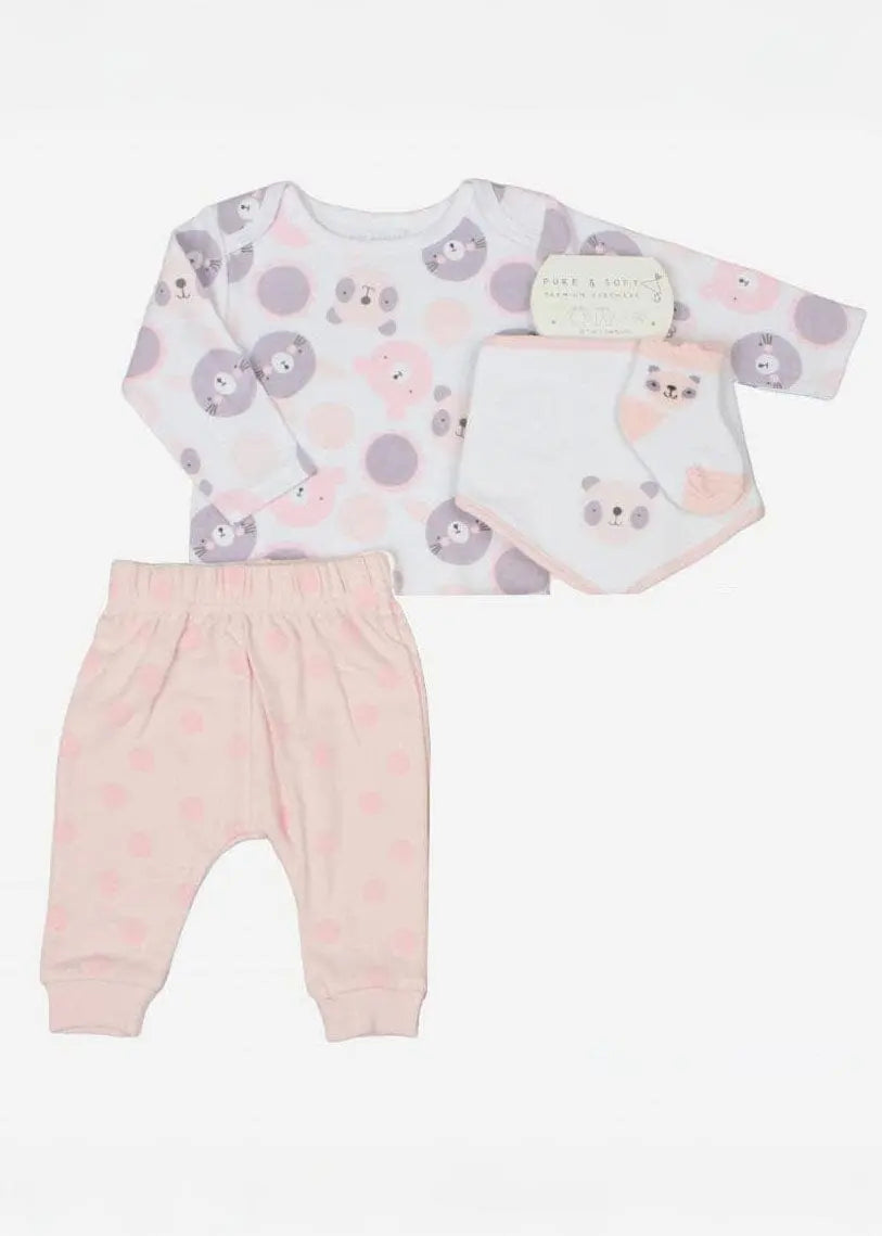 Bear 4 Piece Gift Set Set Pure & Soft 