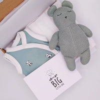 Cute Panda Gift Box - Incubator Vest, Toy, Muslin & Card Gift Set Tiny & Small 