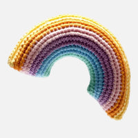 Pastel Crochet Rainbow Plush Toy Rattle Best Years 
