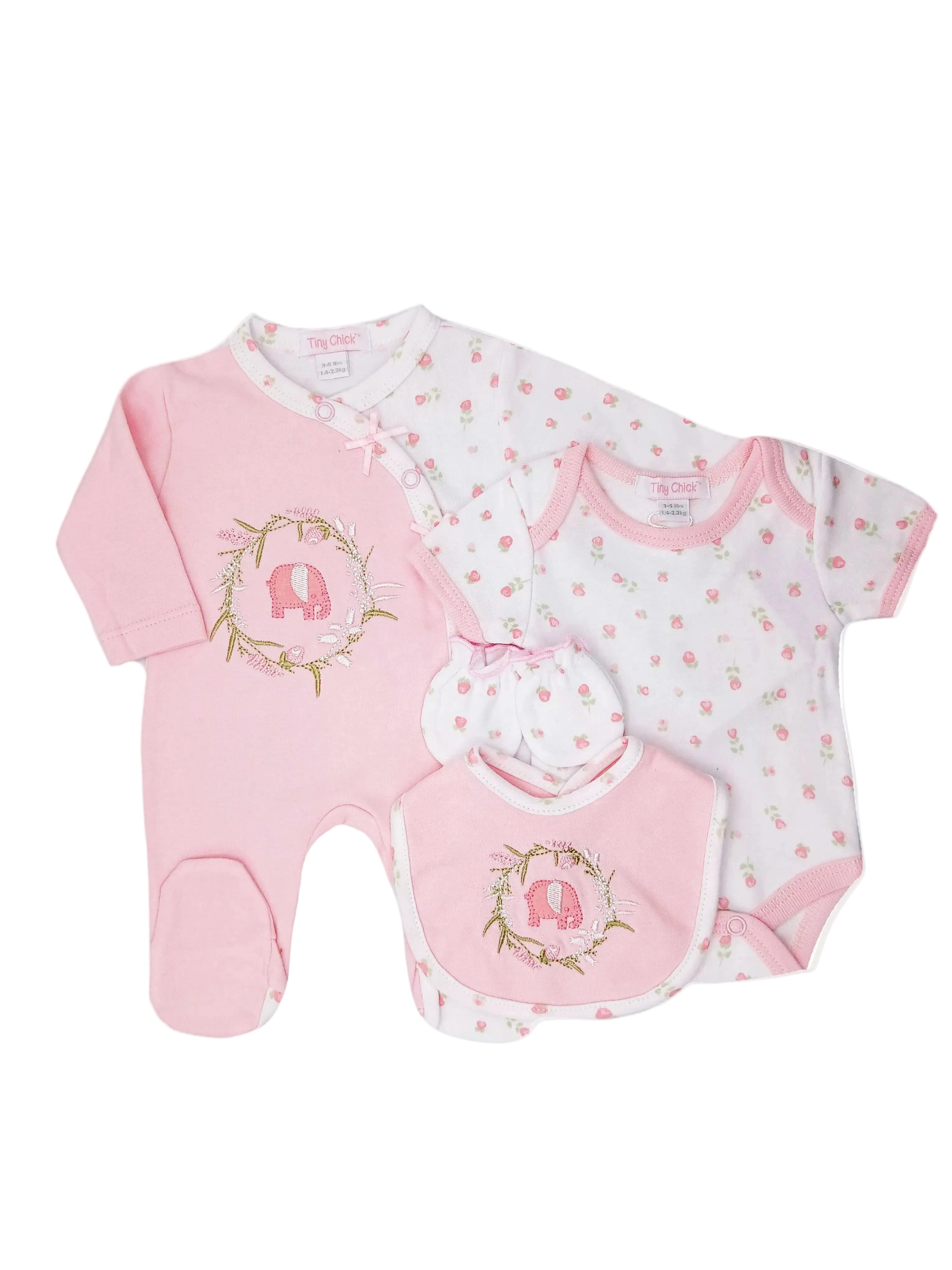 Pink Elephant 4 Piece Set Set Tiny Chick 