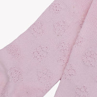 Pink Tiny Baby Tights. Cotton, Knitted Daisy Design Tiny Chick