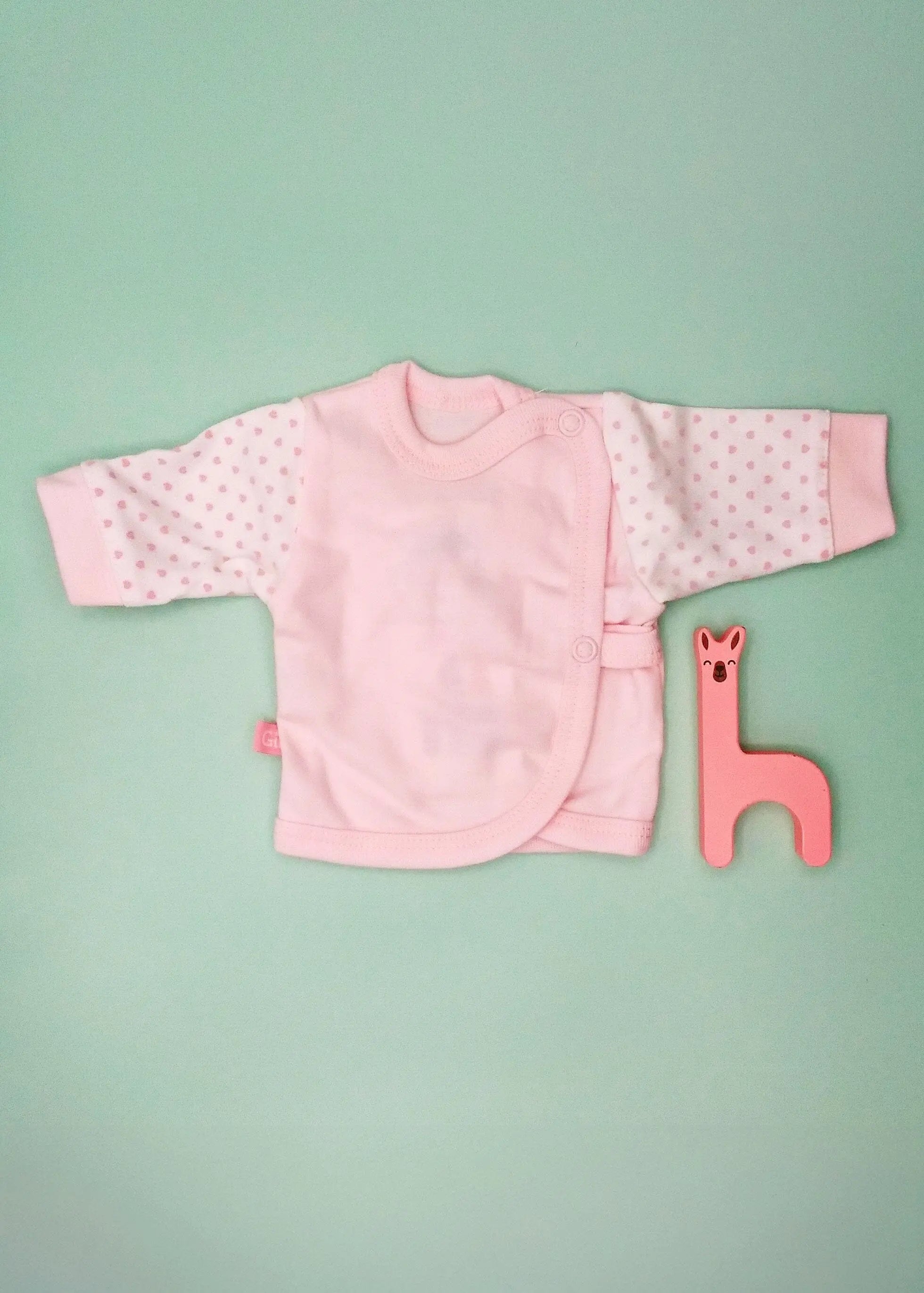 Early Baby Wraparound Top, Pink Top / T-shirt EEVI 
