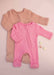 Waffle Sleepsuits, 2 Pack - Pink DESCRIPTION PLEASE Little Mouse Baby Clothing and Gifts Ltd 