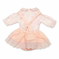 Premature Pink Baby Dress Set with Leaf Embroidery
