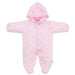 Pink Snowsuit, Bear Ears on Hood Snowsuit / Pramsuit Dandelion 5-8lb 
