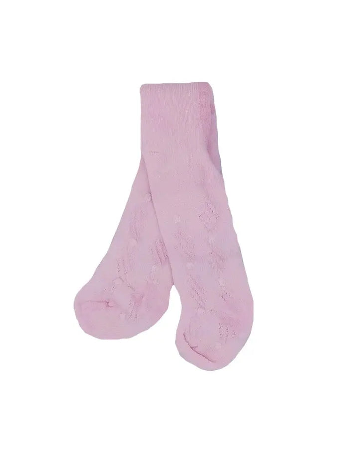 Pink Stripe and Dots Tiny Baby Tights