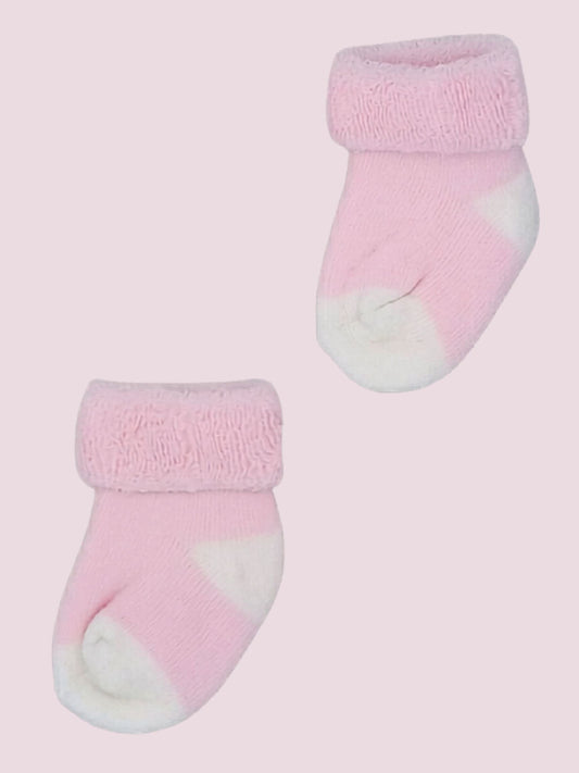 Pink & White Stay-on Towelling Premature Baby Socks Socks Little Mouse Baby Clothing & Gifts 