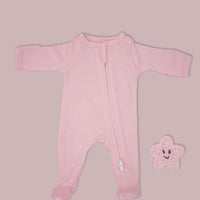 2 Pack Zipped Sleepsuits - Pink Floral