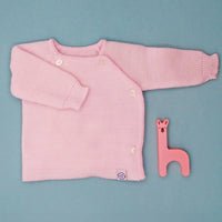 Knitted Pale Pink Cardigan Cardigan / Jacket La Manufacture de Layette 