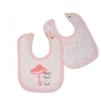 Pink "Happy Heart & Soul" Premature Baby Bib - 2 Pack Dribble Bib Tiny Baby 